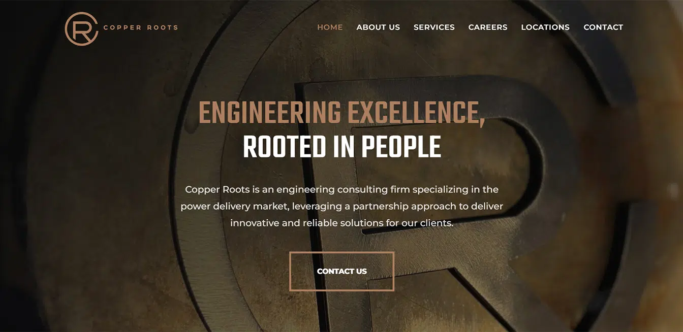 Copper Roots website designed by Accelerated Websites