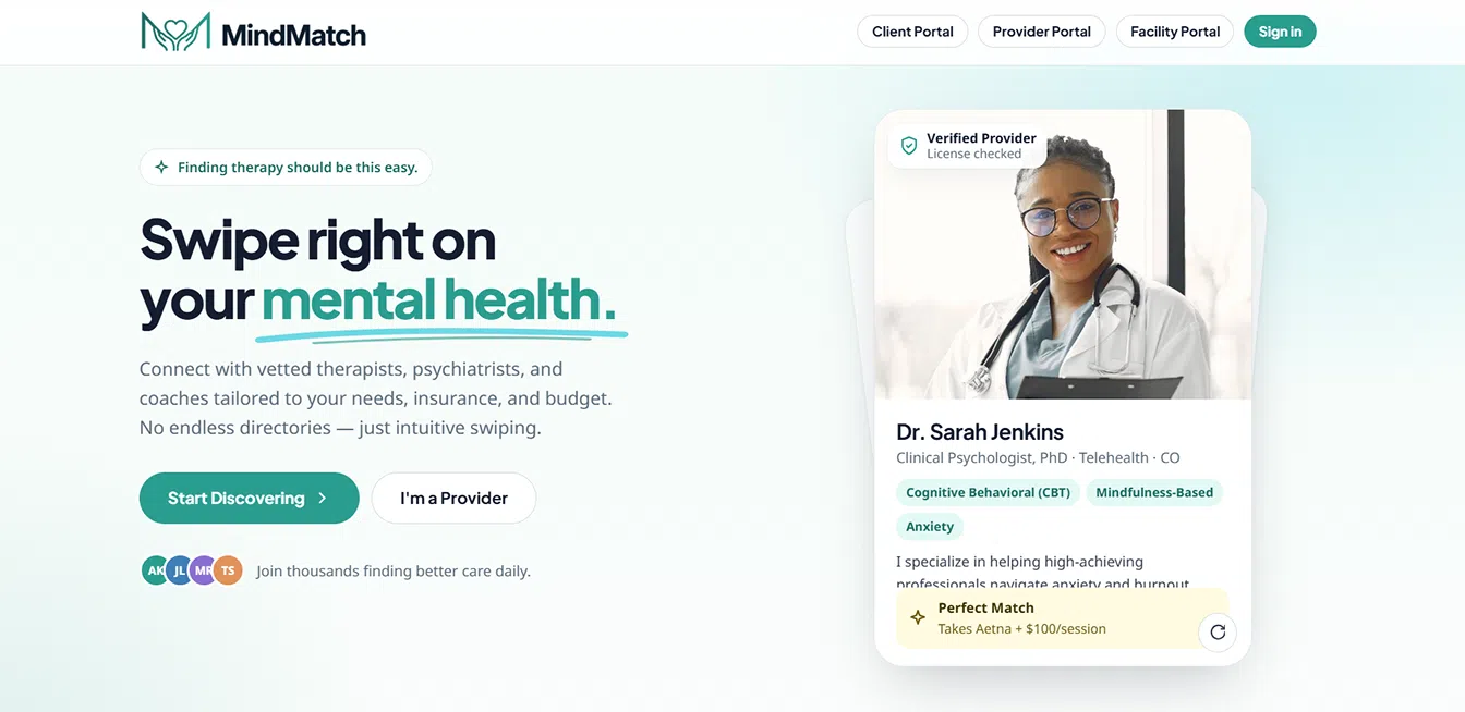 MindMatch website designed by Accelerated Websites